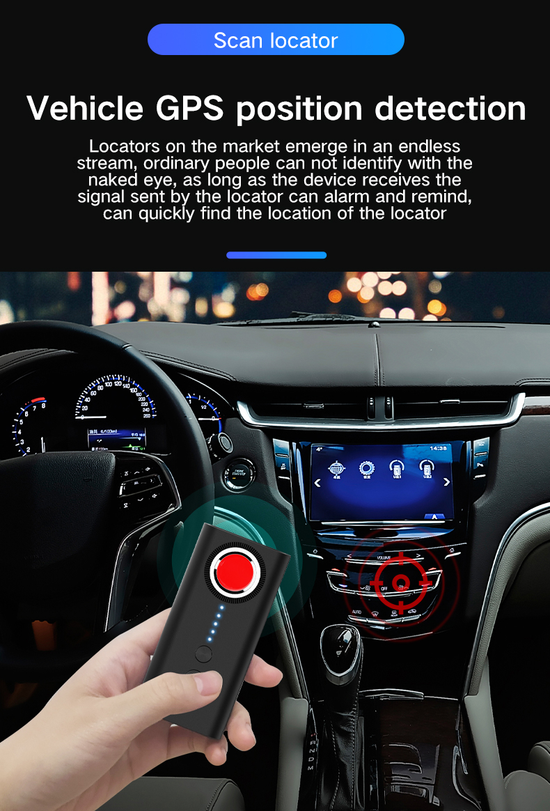 T1 Hotel Anti-spy Hidden Camera Detector Prevent Monitoring Wireless Car GPS Locator Tracking Detection